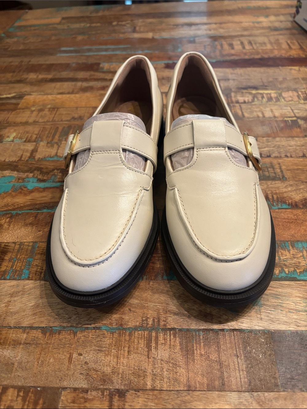 Women’s Sam Edelman Elaina Loafers SZ 7.5 Cream MSRP $150